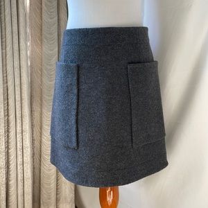 COS Gray Wool Mini Skirt Sz 8